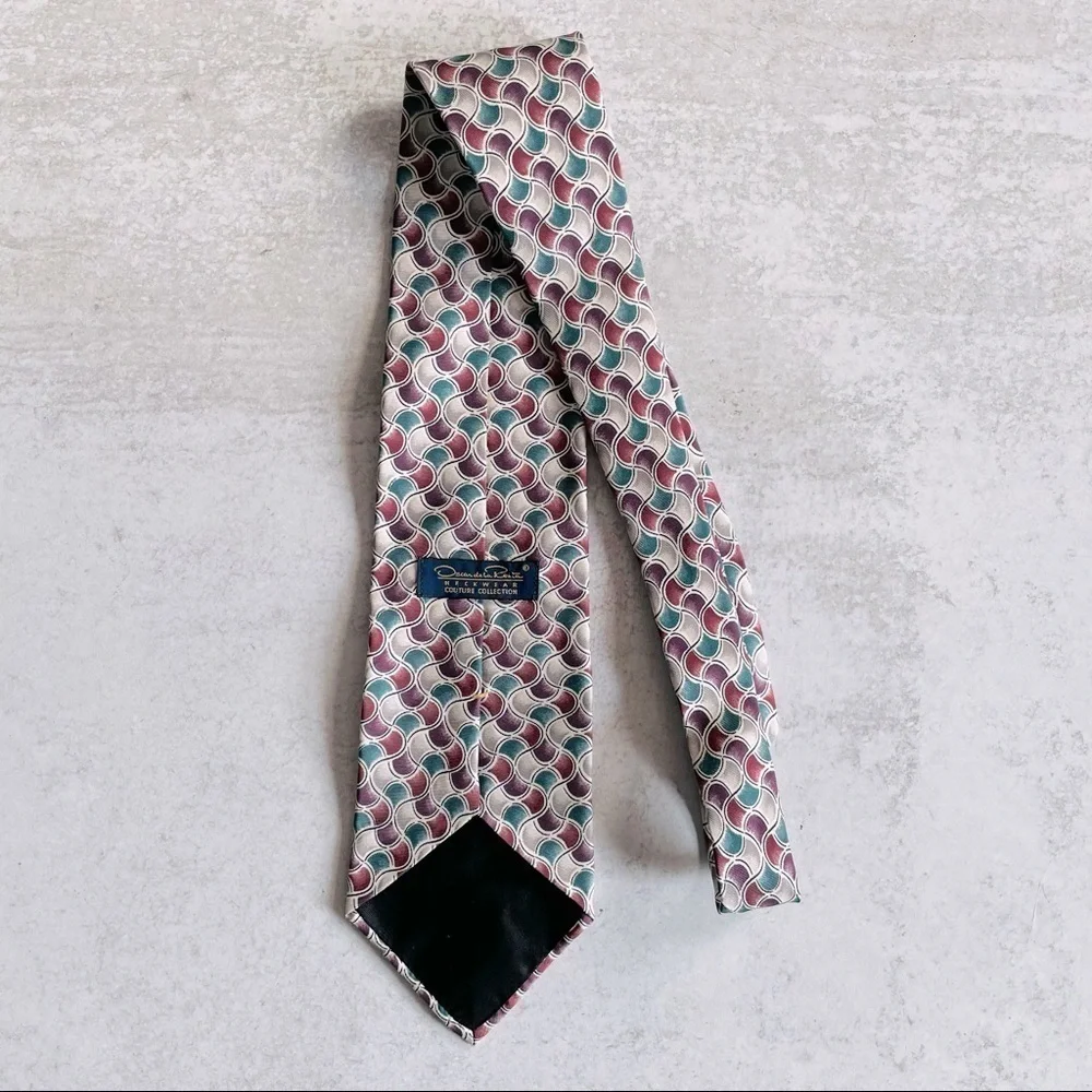 Vintage Oscar de la Renta Couture Collection Tie- Multicolored